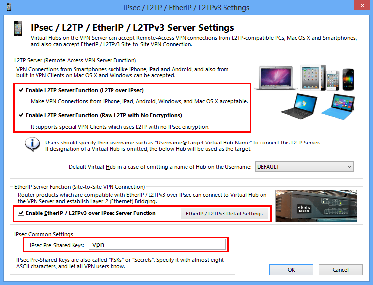 Setup L2tp Ipsec Vpn Server On Softether Vpn Server Softether Vpn Project